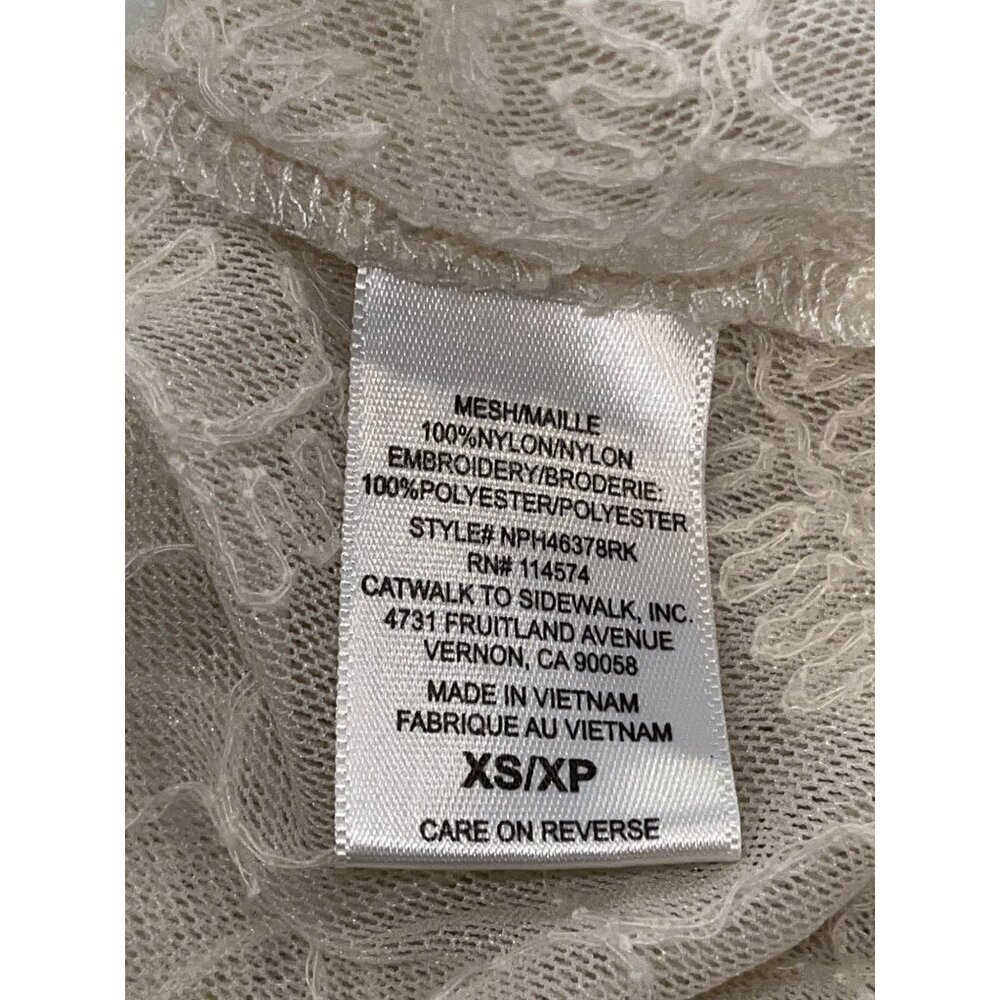Ro&de Womens Lace Peplum Top White Size XS - Picture 9 of 9